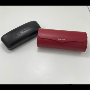 Set of 2 Cartier Sunglasses Case ONLY-Empty Clamshell Cases